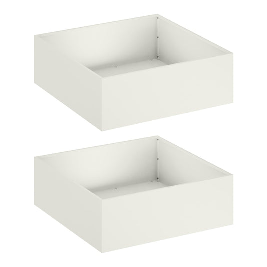 Garden Planter Cold-rolled Steel 2 White Depth 60 cm 20 cm