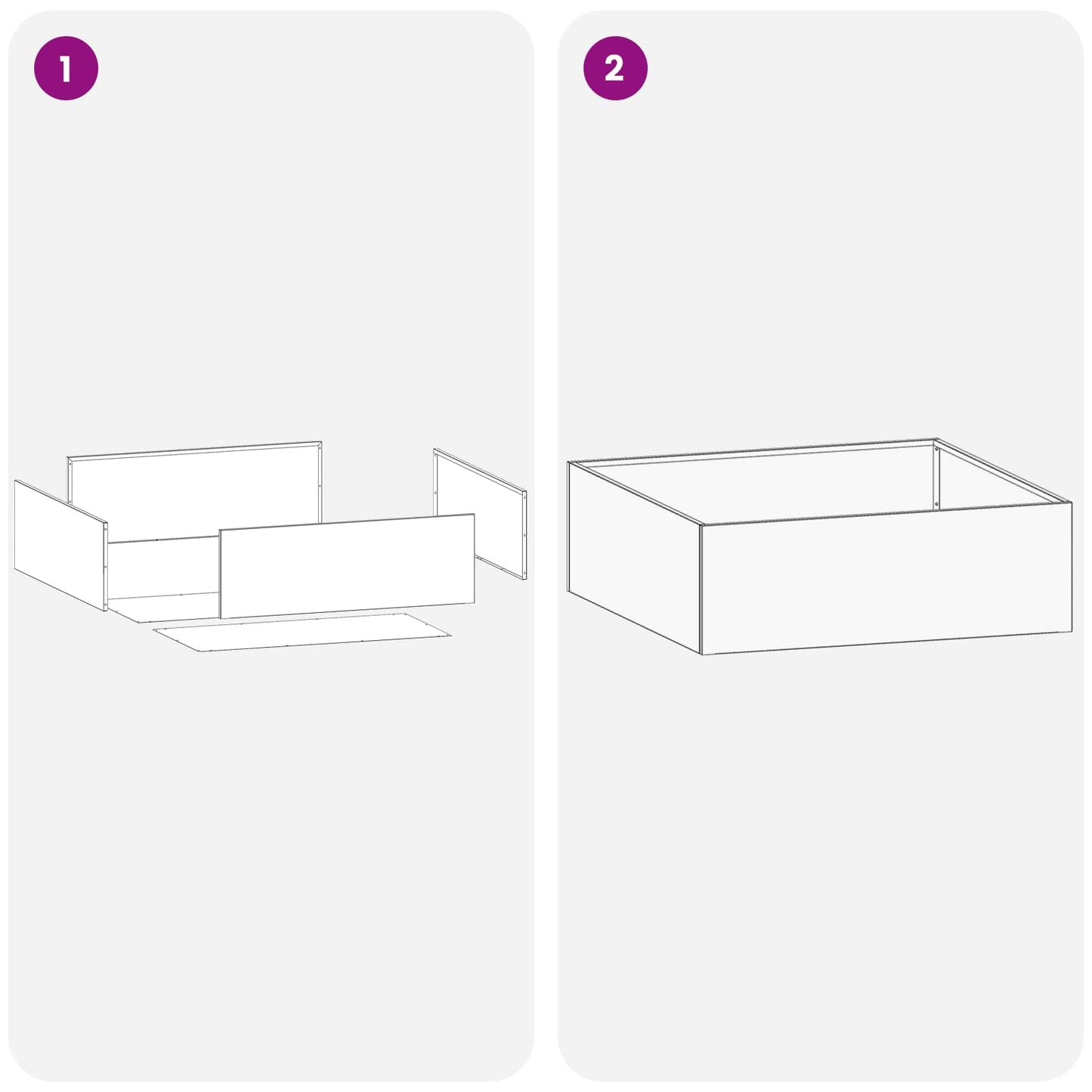 vidaXL Garden Planter Olive Green 60 x 60 x 20 cm Cold-rolled Steel 6