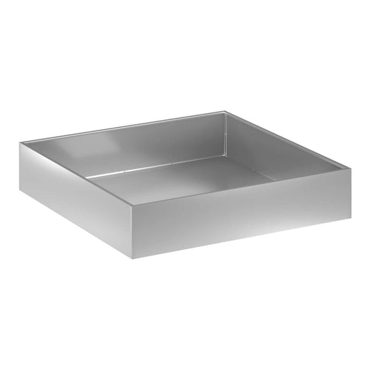 Garden Planter Silver Galvanised Steel Height 20 cm 100 cm 100 cm