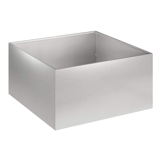 Garden Planter Silver Stainless Steel Height 30 cm 40 cm 40 cm