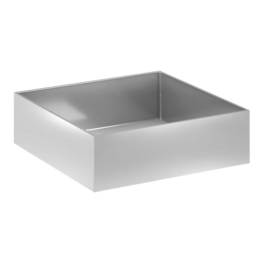 Garden Planter Silver 1 Galvanised steel Height 30 cm 80 cm 80 cm