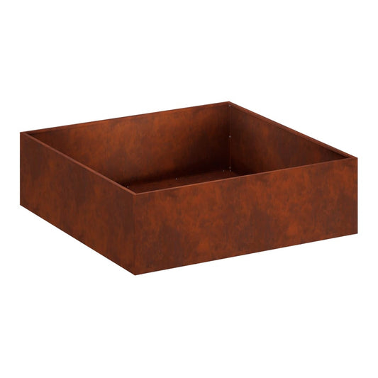 Garden Planter Rusty 1 Weathering steel Height 30 cm 80 cm 80 cm