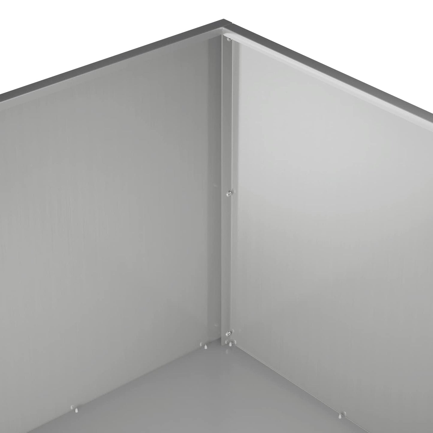 vidaXL Garden Planter 2 pcs Silver 60 x 60 x 40 cm Galvanised Steel 6