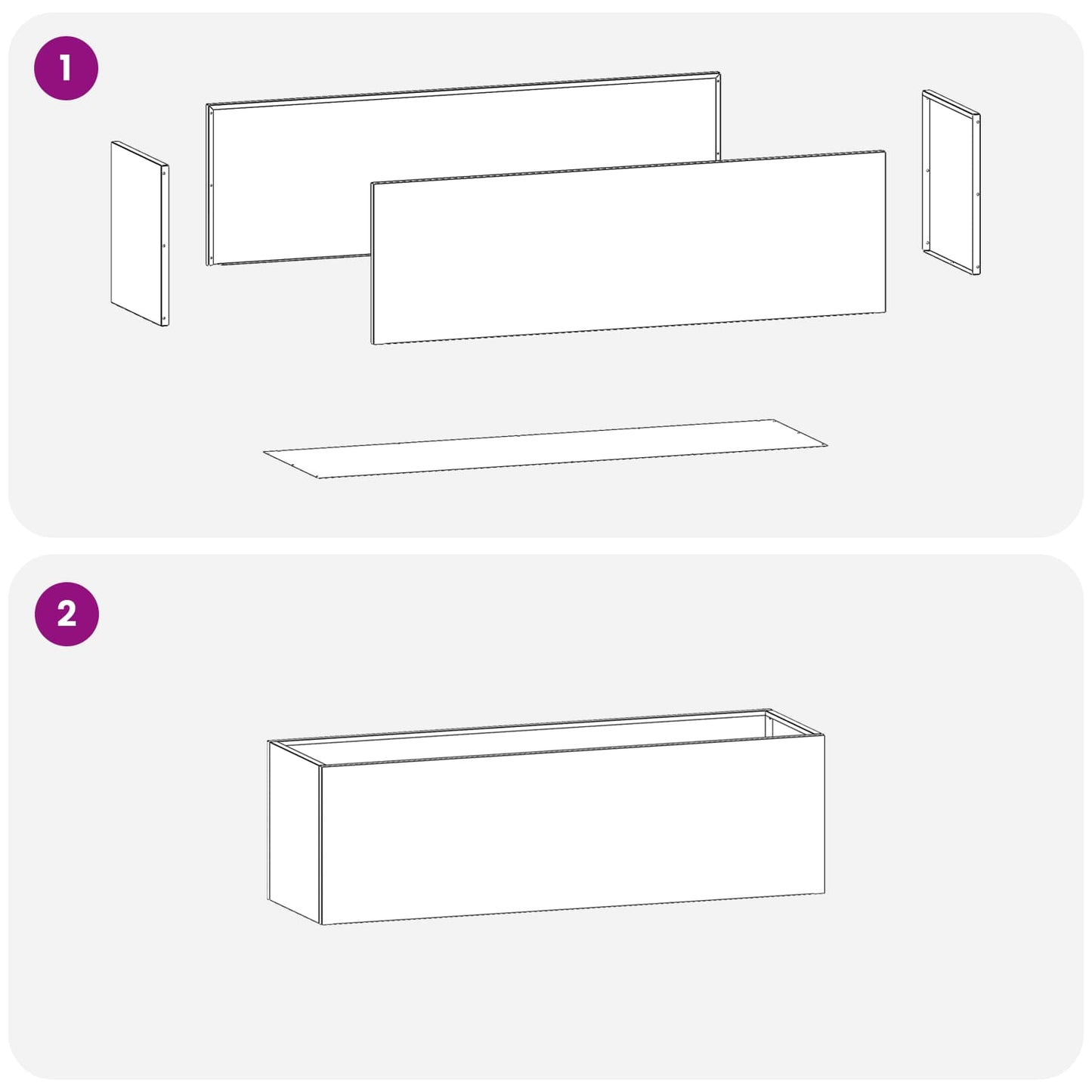 vidaXL Garden Planter White 100 x 30 x 30 cm Cold-rolled Steel 6