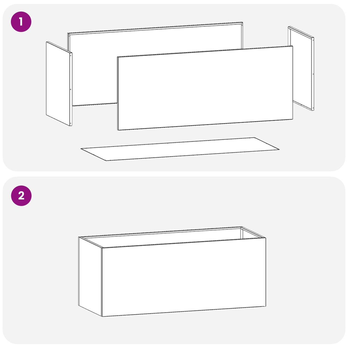 vidaXL Garden Planter Anthracite 80 x 40 x 40 cm Cold-rolled Steel 6