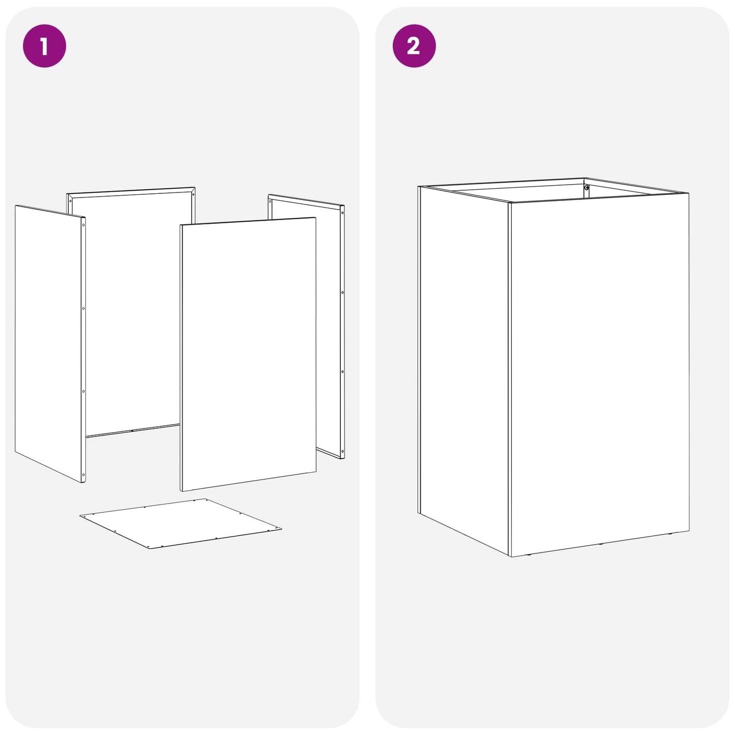 vidaXL Garden Planter Silver 30 x 30 x 50 cm Stainless Steel 6