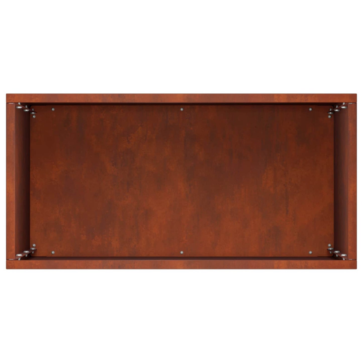 vidaXL Garden Planter 2 pcs Rusty 40 x 20 x 50 cm Weathering Steel 6