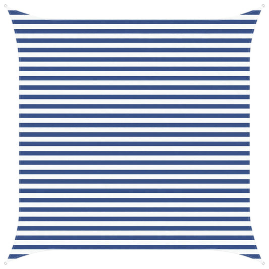 Sunshade Sail Oxford Fabric Square 3,6x3,6 m Width 3.6 m Blue and white