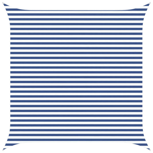 Sunshade Sail Oxford Fabric Square 4x4 m Width 4 m Blue and white