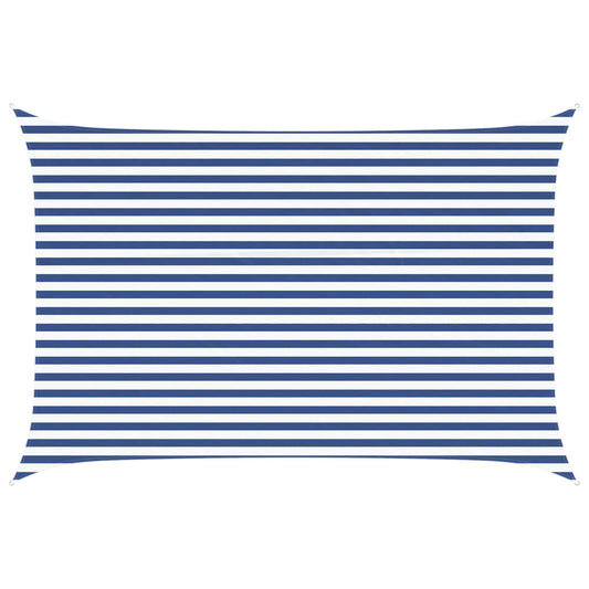 Sunshade Sail Oxford Fabric Rectangular 3x4.5 m Width 3 m Drop 4.5 m Blue and white