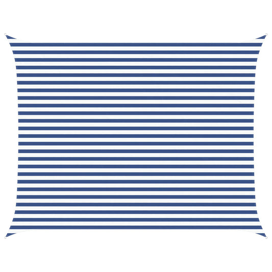 Sunshade Sail Oxford Fabric Rectangular 3.5x4.5 m Width 3.5 m Drop 4.5 m Blue and white