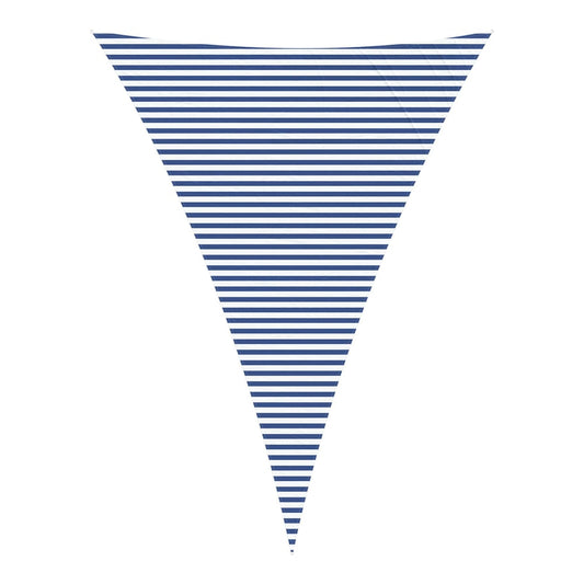 Sunshade Sail Oxford Fabric Triangular 5x7x7 m Width 5 m Depth 7 m Blue and white