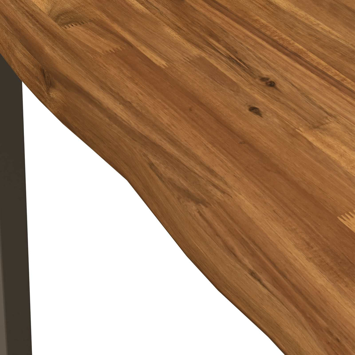 vidaXL Live Edge Dining Table 60 x 55 x 75 cm Solid Acacia Wood 6