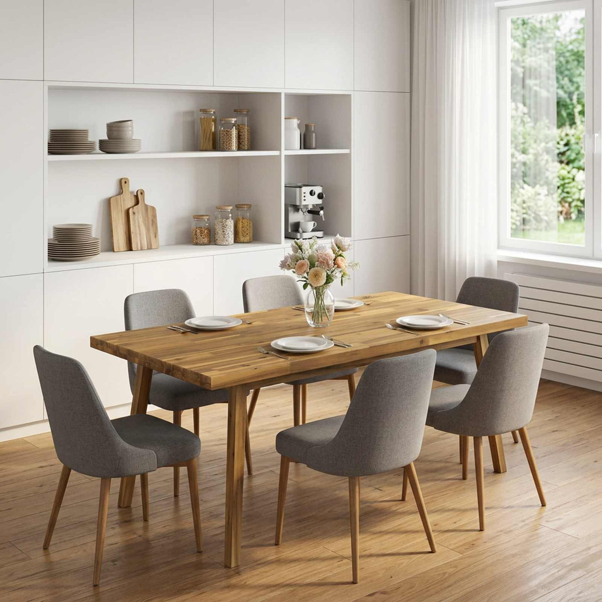 vidaXL Table Top Whitewash Rectangular Depth 60 cm