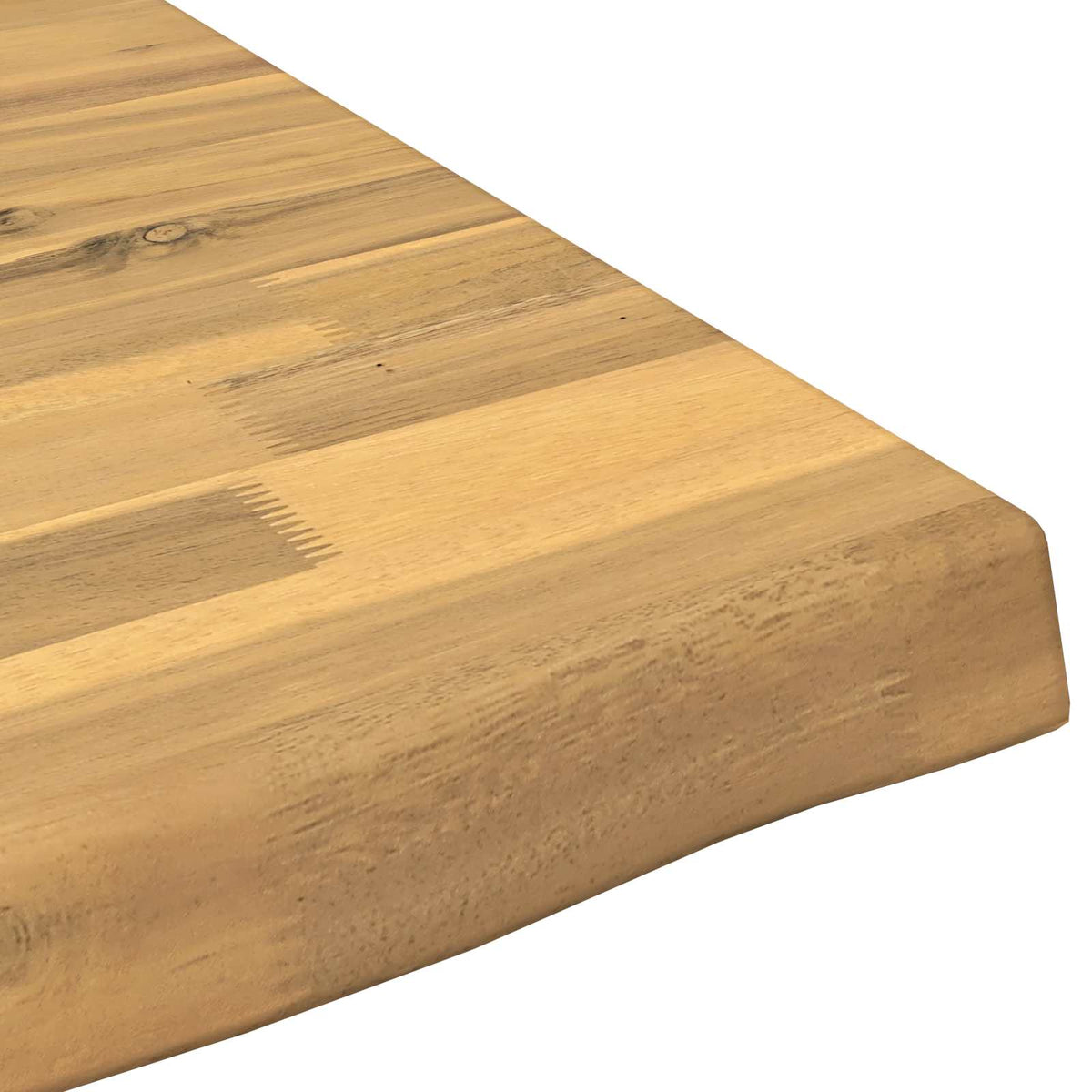 Live Edge Table Top Rectangular Whitewash Live Edge 2 Sides Depth 80 cm 80 cm