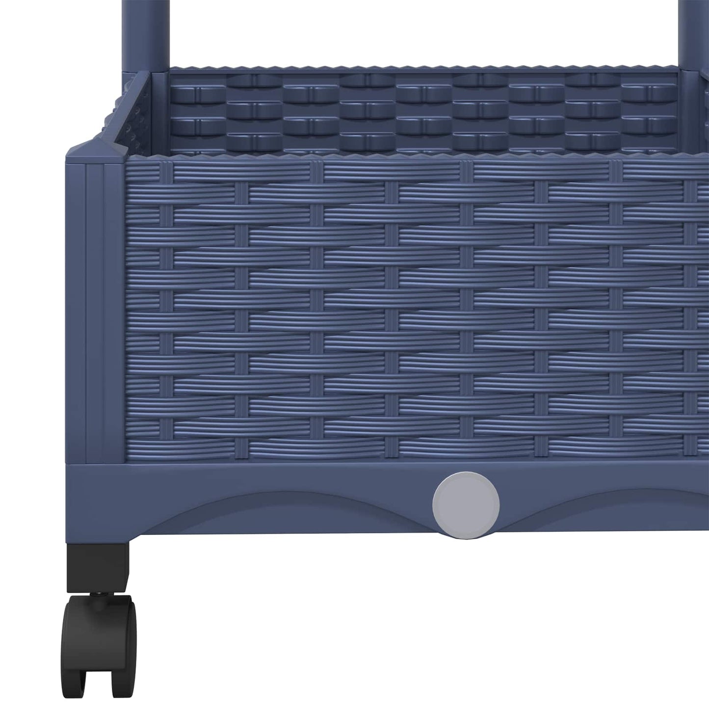 vidaXL Garden Planter with Trellis&Wheels Blue Grey 80 x 40 x 131.5 cm 6