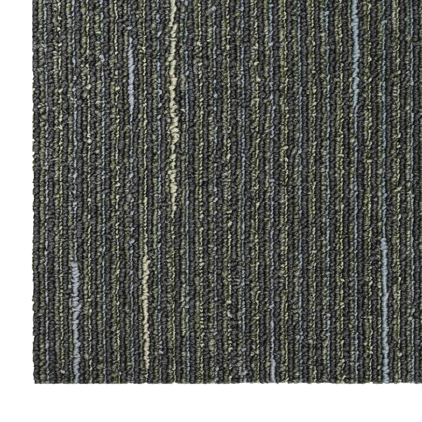 vidaXL Carpet Tile Striped Light Green 50 x 50 cm 20 pcs 6