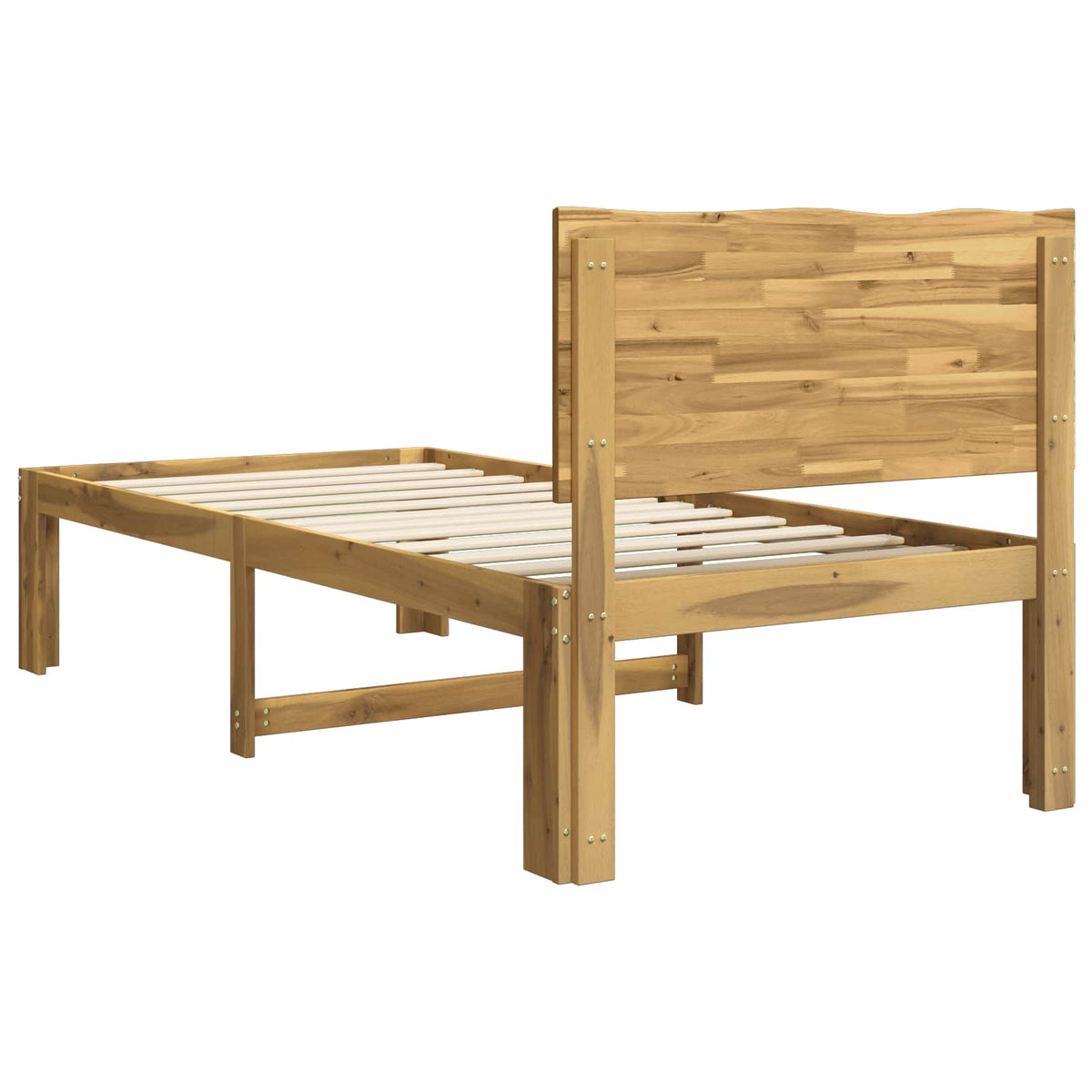 vidaXL Single Bed Frame with Headboard ROSTOCK Whitewash 75 x 190 cm 6