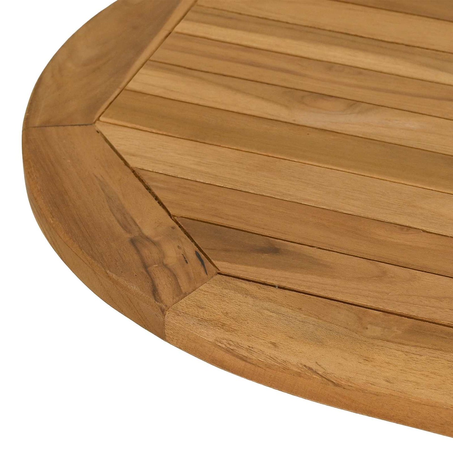 vidaXL Table Top Oval Solid Teak Wood Natural 6
