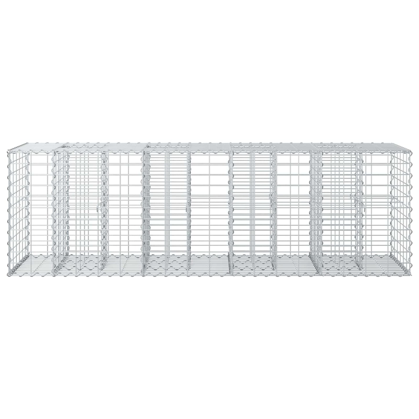 vidaXL Gabion Raised Bed 180 x 60 x 55 cm Galvanised Steel Silver 6