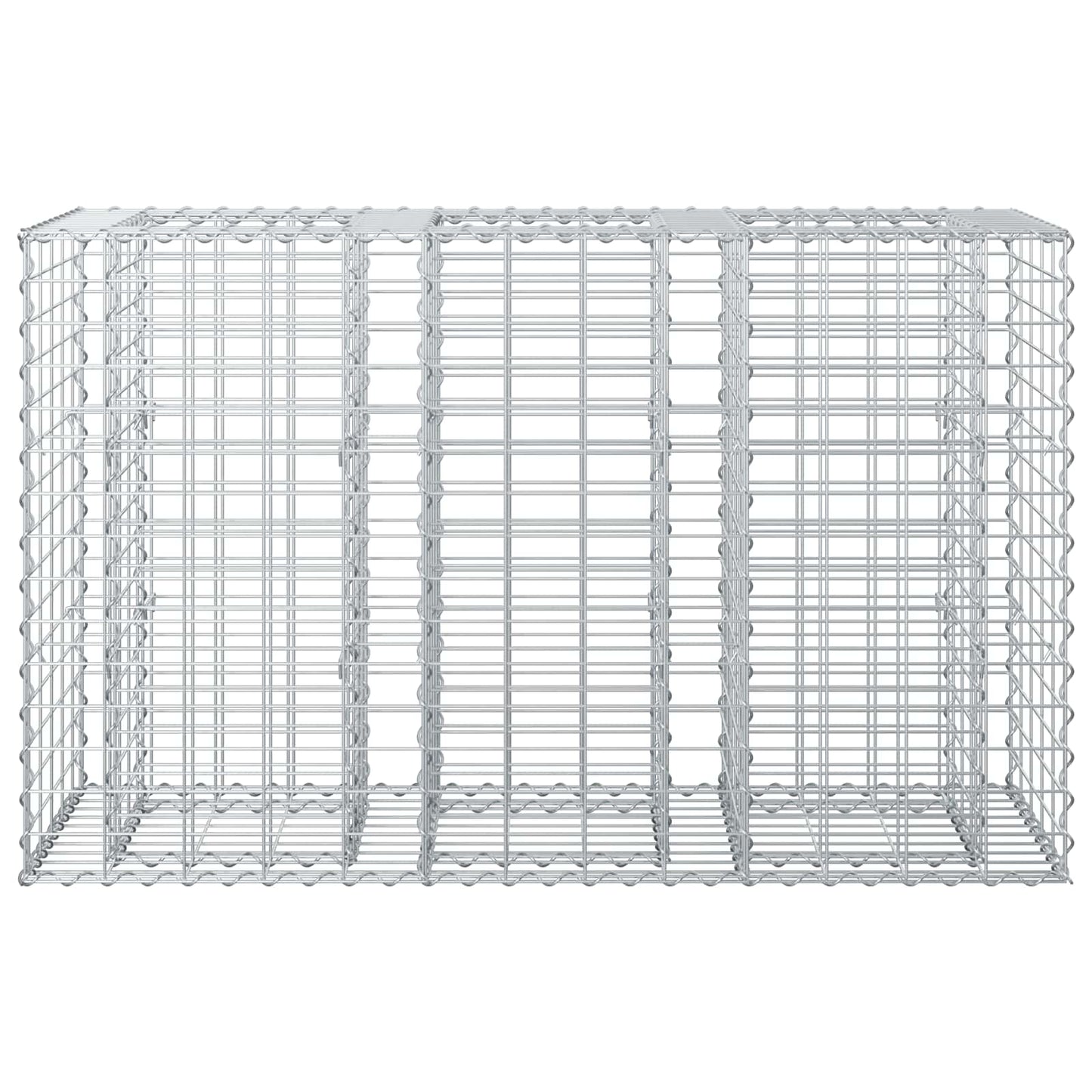 vidaXL Gabion Raised Bed 130 x 50 x 80 cm Galvanised Steel Silver 6