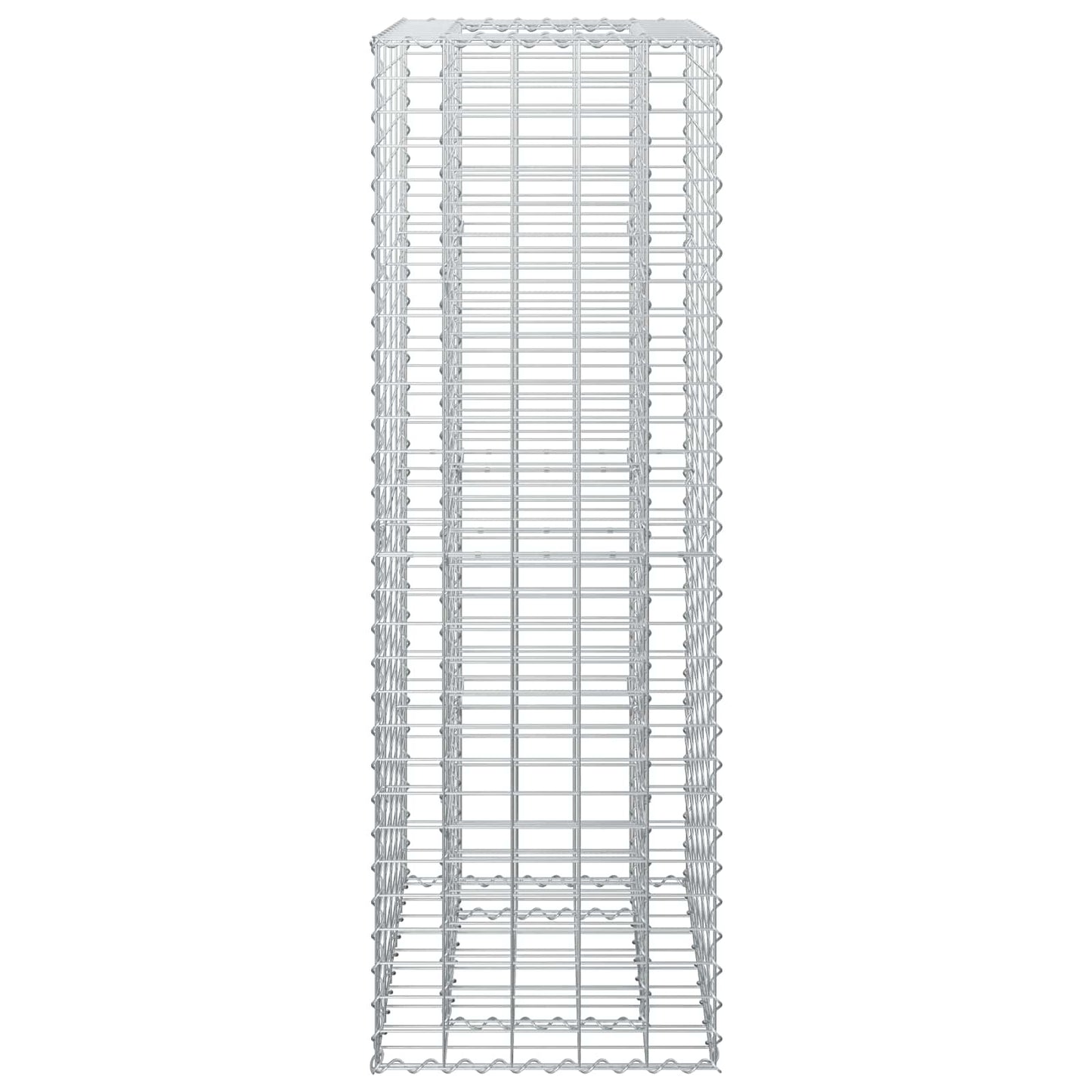 vidaXL Gabion Raised Bed 50 x 50 x 150 cm Galvanised Steel Silver 6