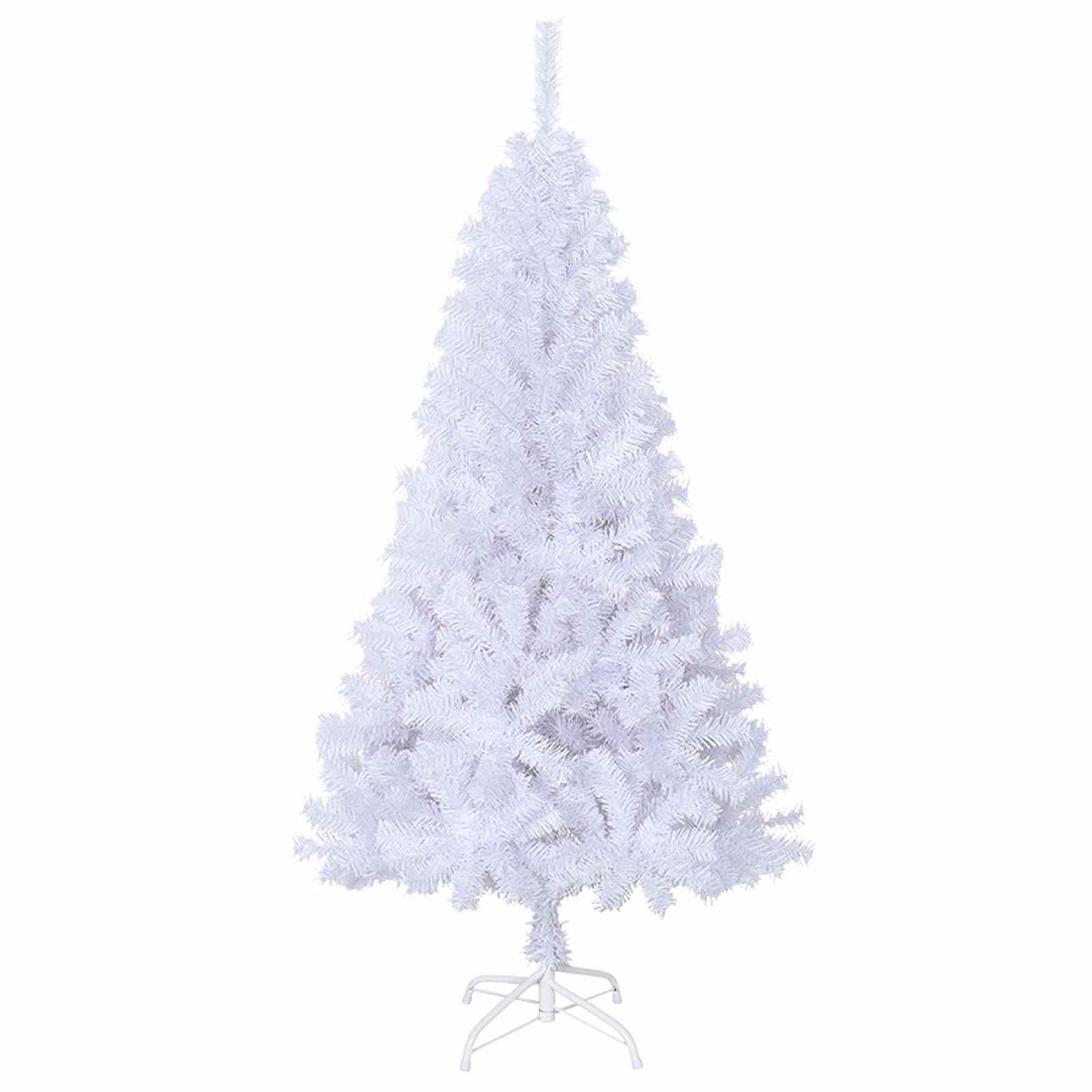 vidaXL Artificial Christmas Tree White 150 cm PVC and Steel 6
