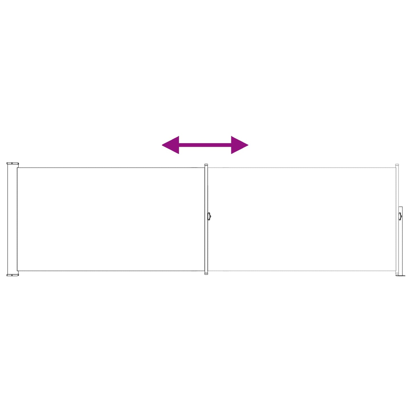vidaXL Retractable Side Awning Rectangular 117 x 500 cm Polyester 6