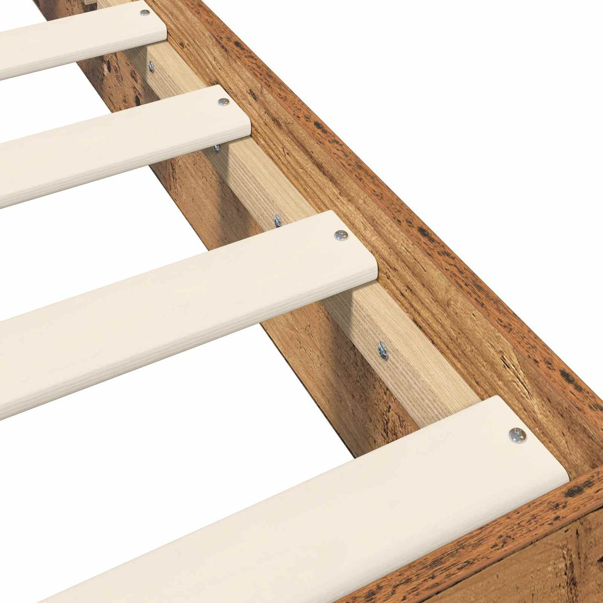 vidaXL Floor Bed Frame Old Wood 80 x 200 cm Engineered Wood 6
