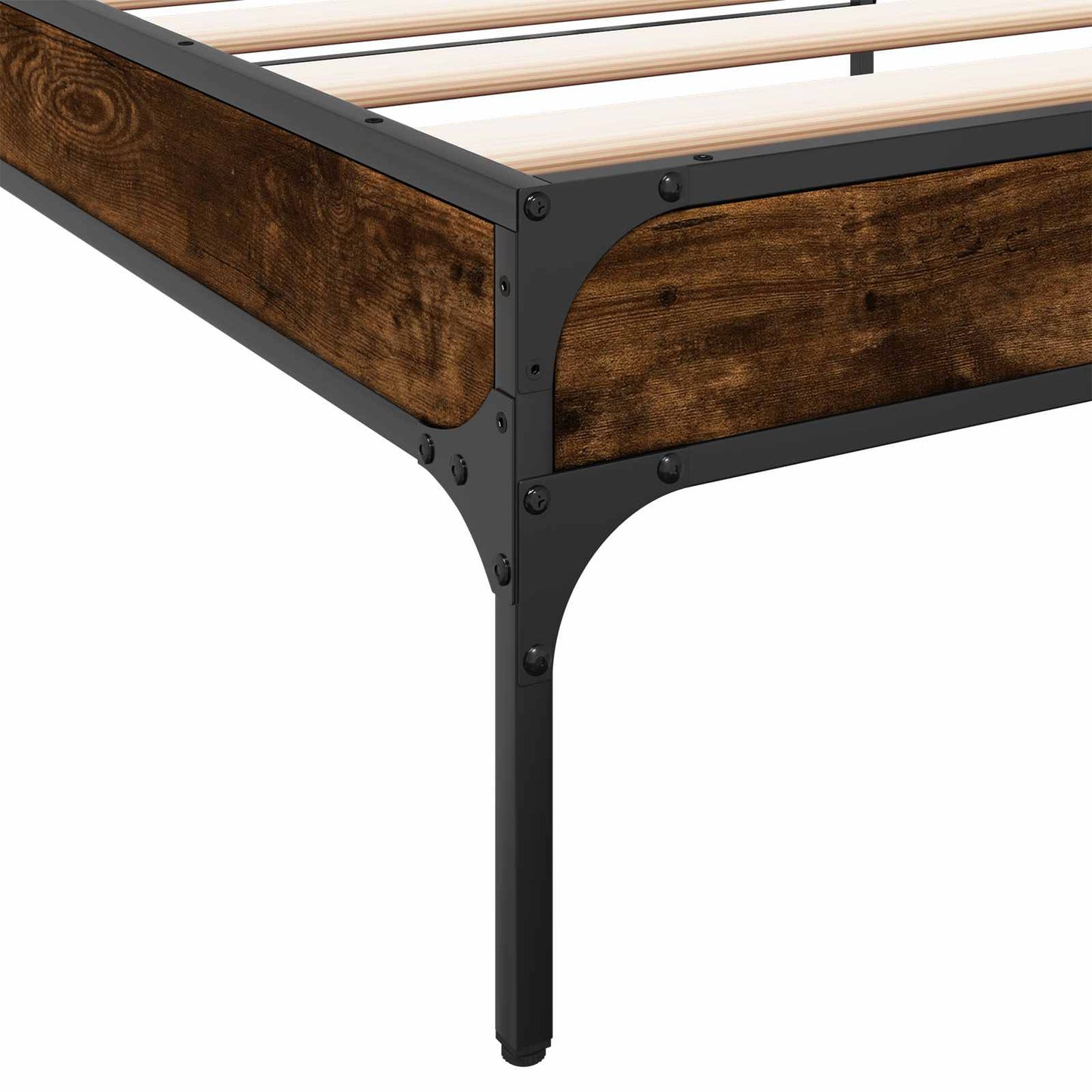 vidaXL Bed Frame Smoke Oak 80 x 200 cm Engineered Wood 6