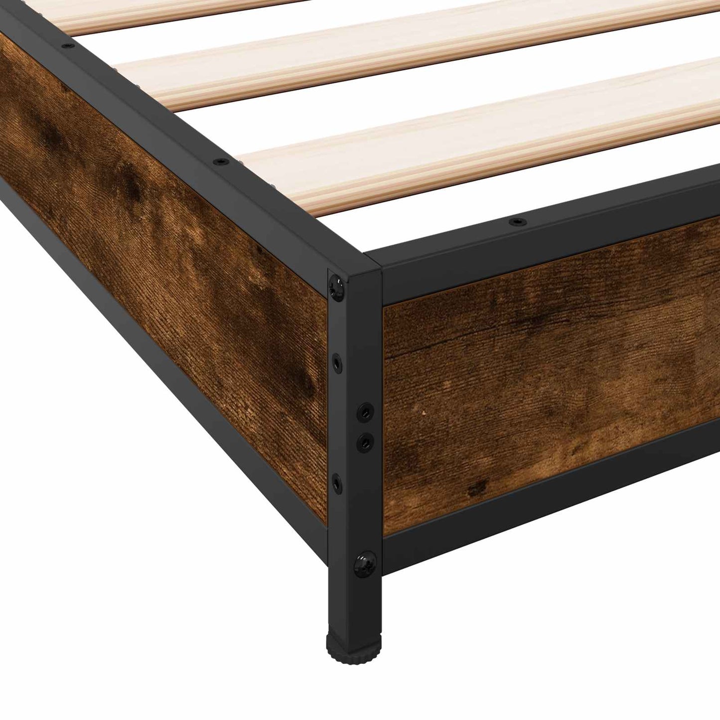 vidaXL Bed Frame Smoked Oak 80 x 200 cm Engineered Wood 6