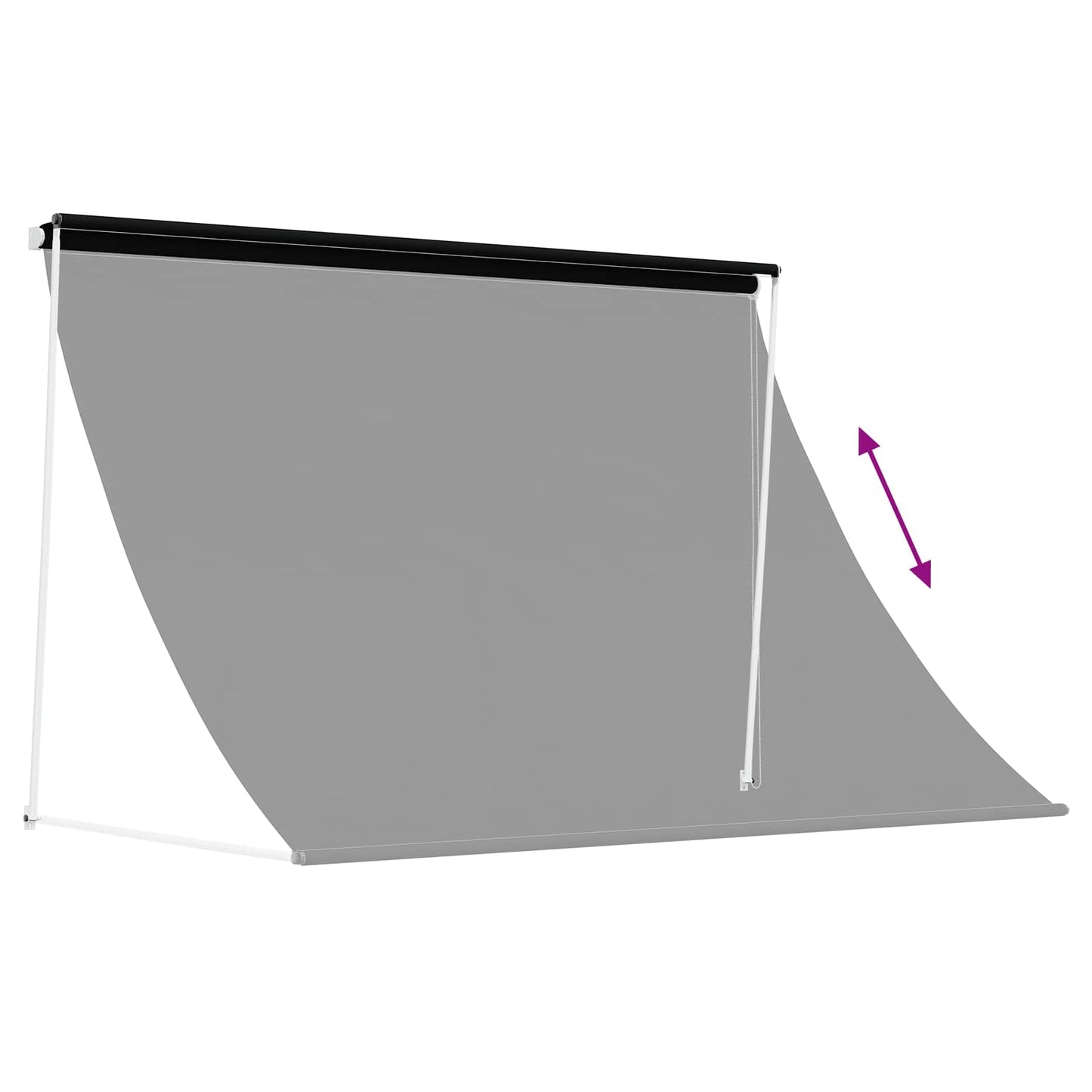 vidaXL Awning Black 400 x 150 cm 180 g / m² Polyester with PU Coated 6