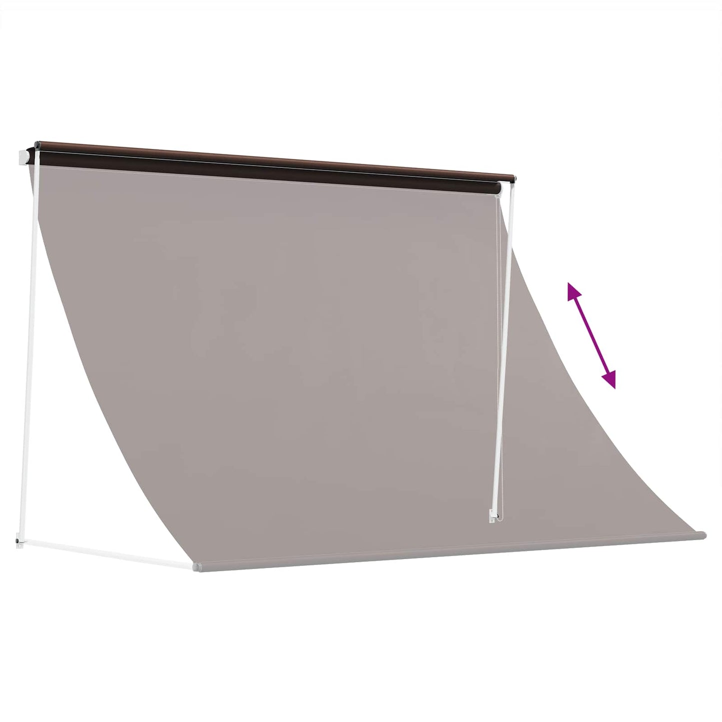 vidaXL Awning Brown 350 x 150 cm 180 g / m² Polyester with PU Coated 6