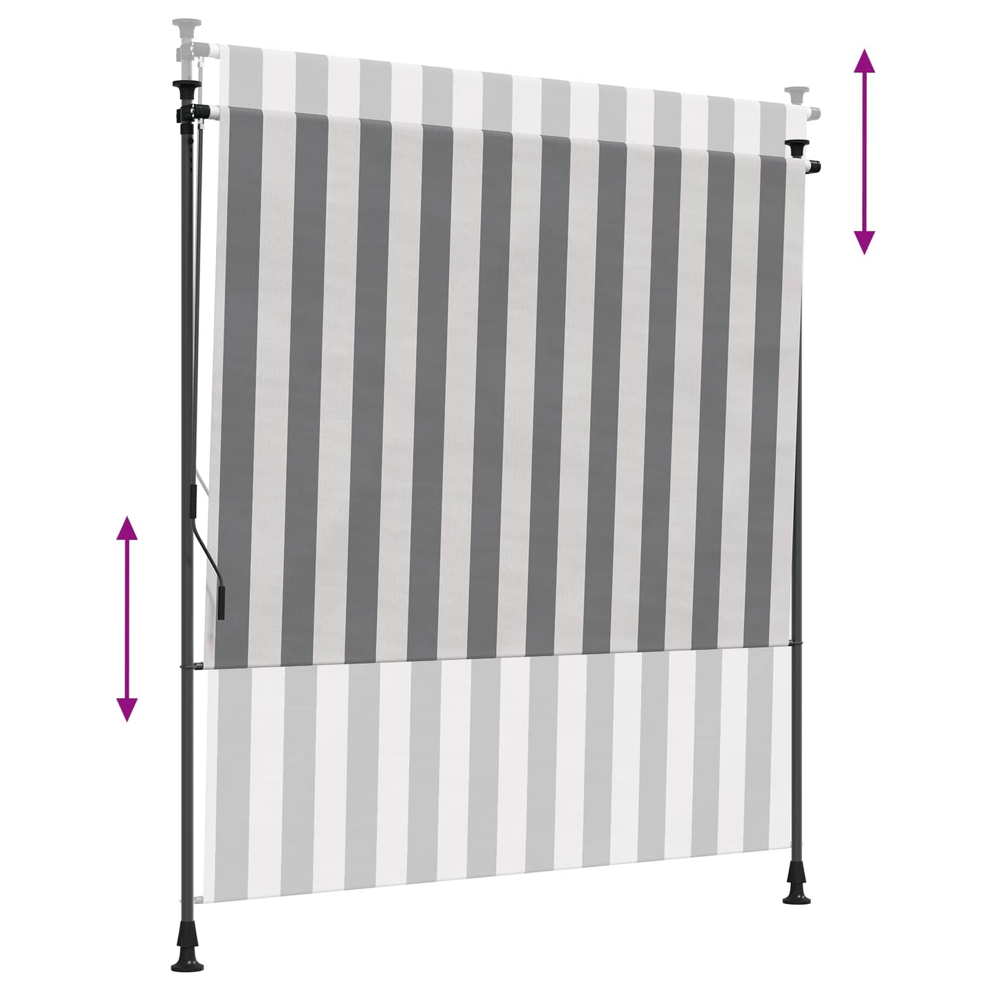 vidaXL Outdoor Roller Blind Anthracite and White 120 x 270 cm 6