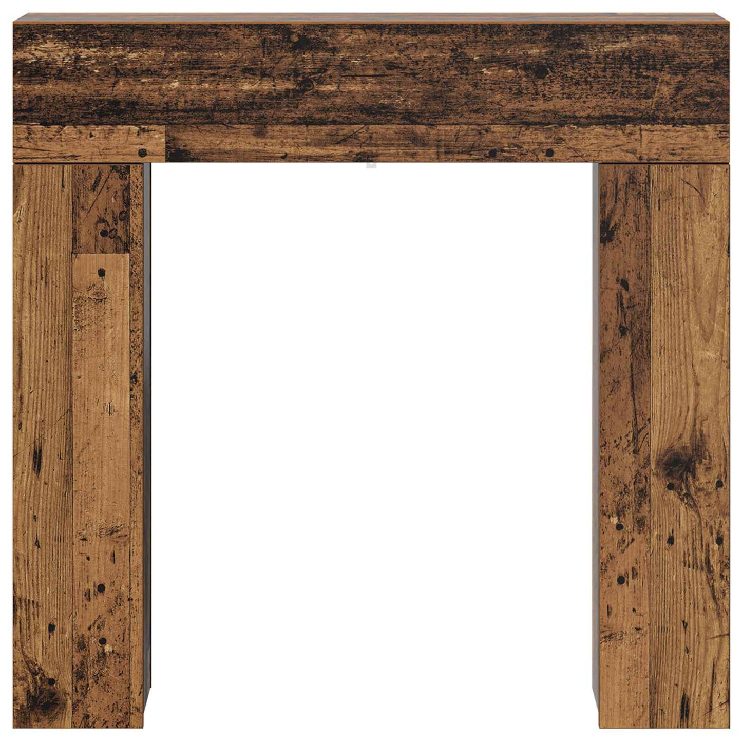 vidaXL Fireplace Surround Old Wood 102 x 18 x 100.5 cm Engineered Wood 6
