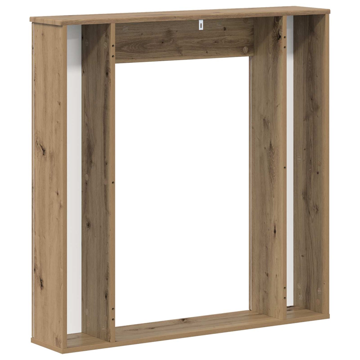 vidaXL Fireplace Surround Artisan Oak 100 x 20 x 100 cm 6