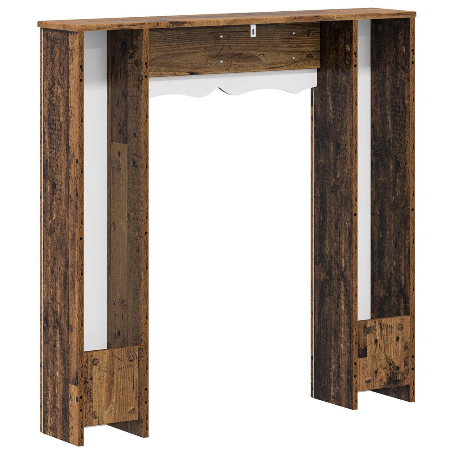 vidaXL Fireplace Surround Old Wood 102 x 20 x 102 cm Engineered Wood 6
