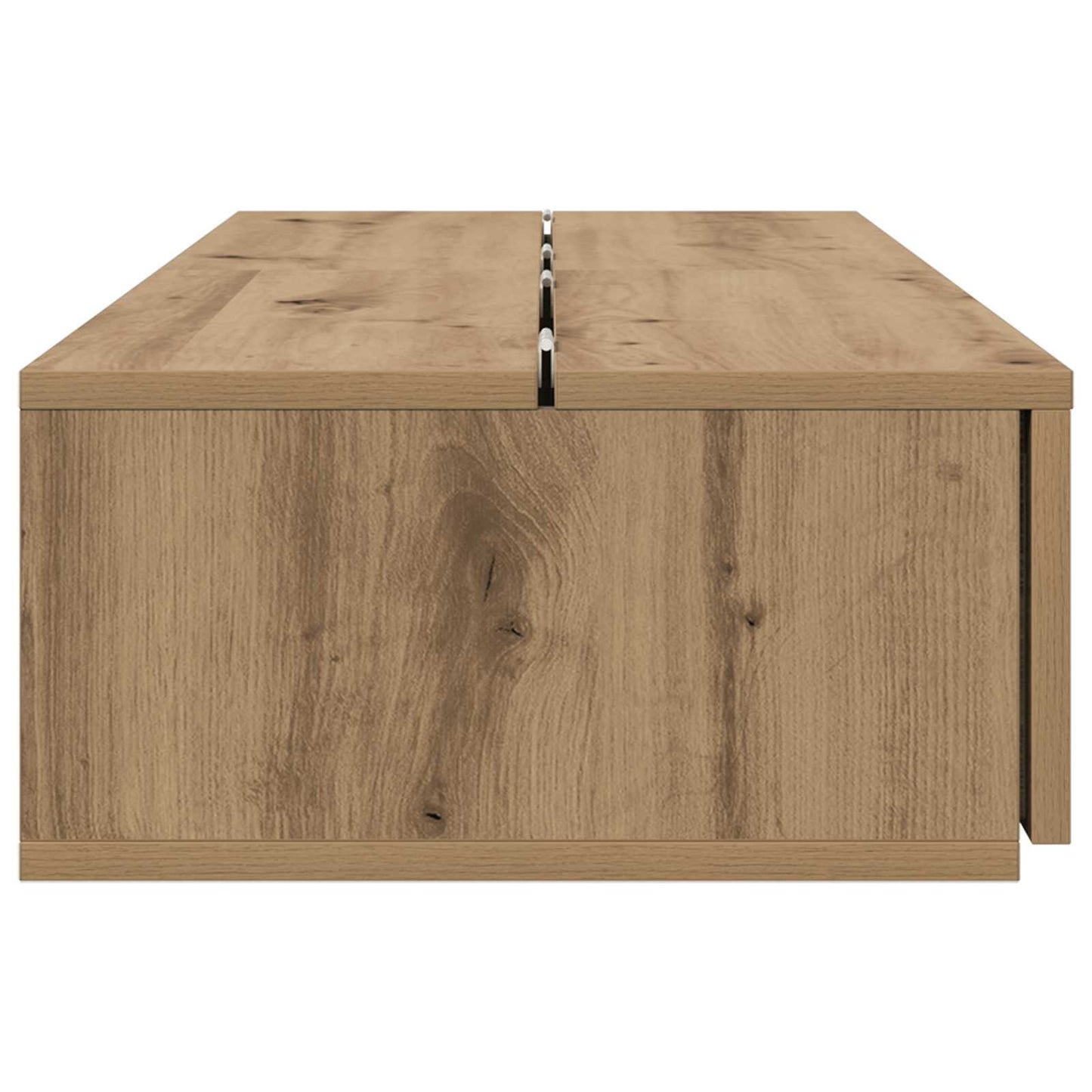 vidaXL Studio Desk Artisan Oak 130 x 40 x 19.5 cm Engineered Wood 6
