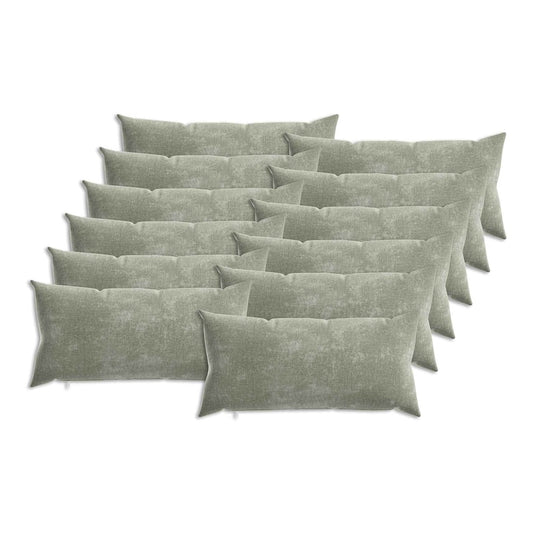 Cushion HEERLEN Green Chenille Fabric