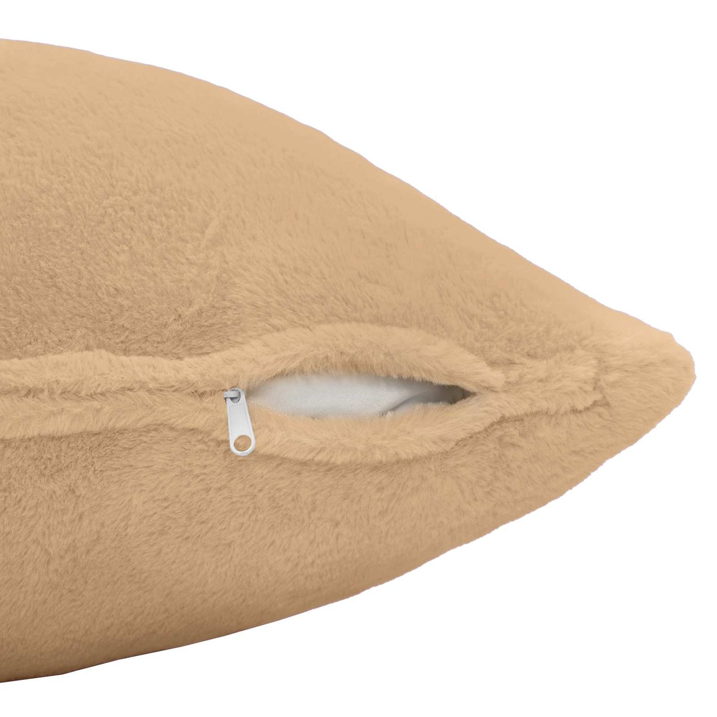 vidaXL Cushion Cover 6 pcs HEERLEN Cream 80 x 80 cm Faux Rabbit Fur 6