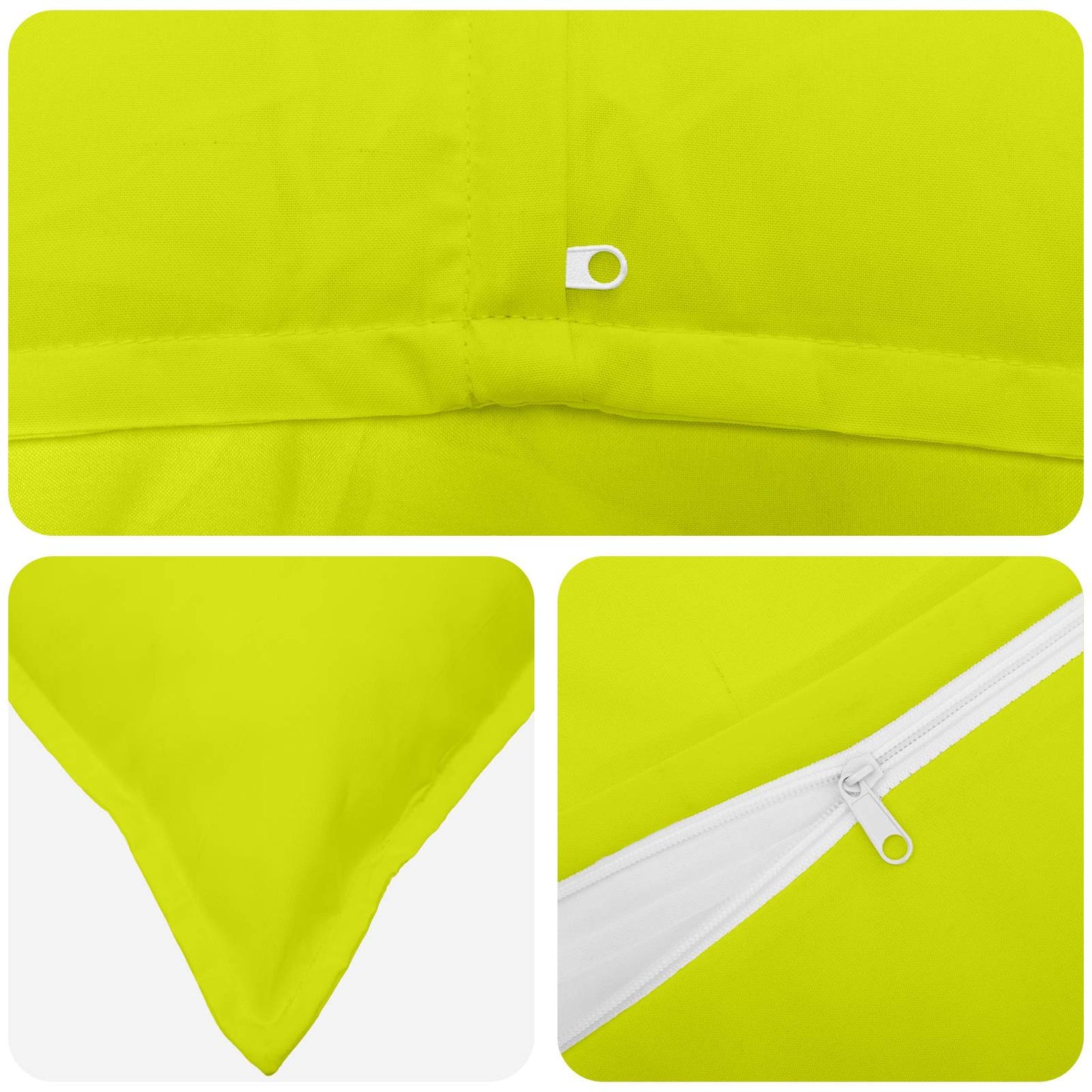 vidaXL Cushion Cover 12 pcs HOUTEN Bright Green 40 x 80 cm Polyester 6