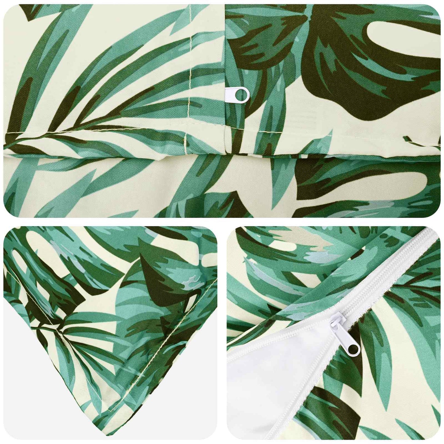 vidaXL Cushion Cover 12 pcs HOUTEN Leaf Pattern 40 x 80 cm Polyester 6