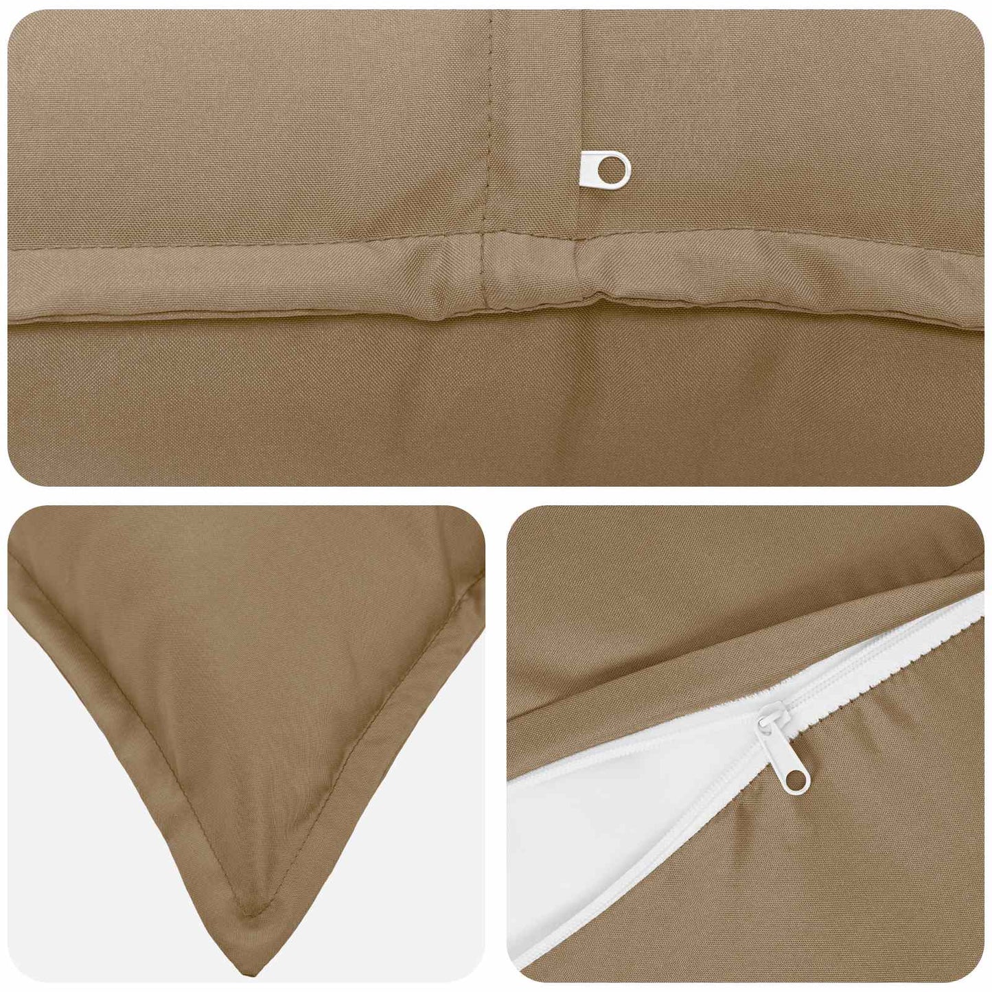 vidaXL Cushion Cover 12 pcs HOUTEN Taupe 40 x 80 cm Polyester 6