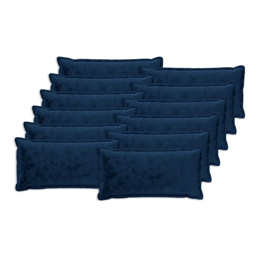 vidaXL Cushion Cover 12 pcs HOUTEN Navy Blue 40 x 80 cm Flannel 2