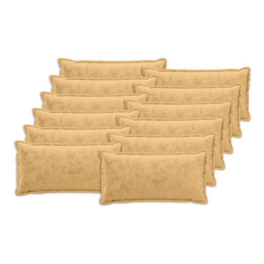 vidaXL Cushion Cover 12 pcs HOUTEN Taupe 40 x 80 cm Flannel 2