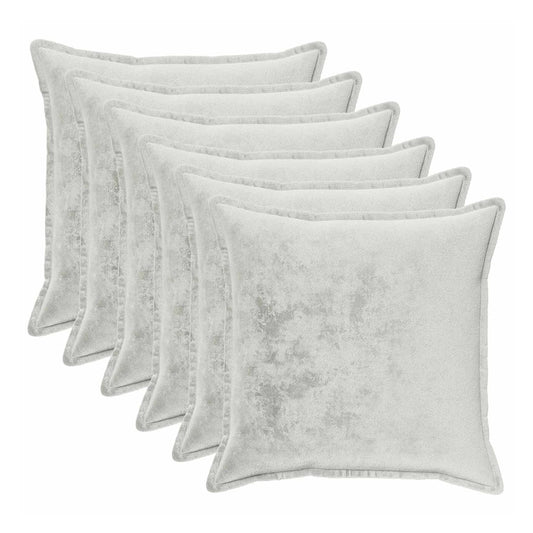 vidaXL Cushion Cover 6 pcs HOUTEN Light Grey 80 x 80 cm Flannel 2