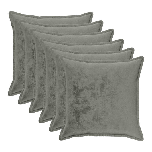 vidaXL Cushion Cover 6 pcs HOUTEN Dark Grey 80 x 80 cm Flannel 2