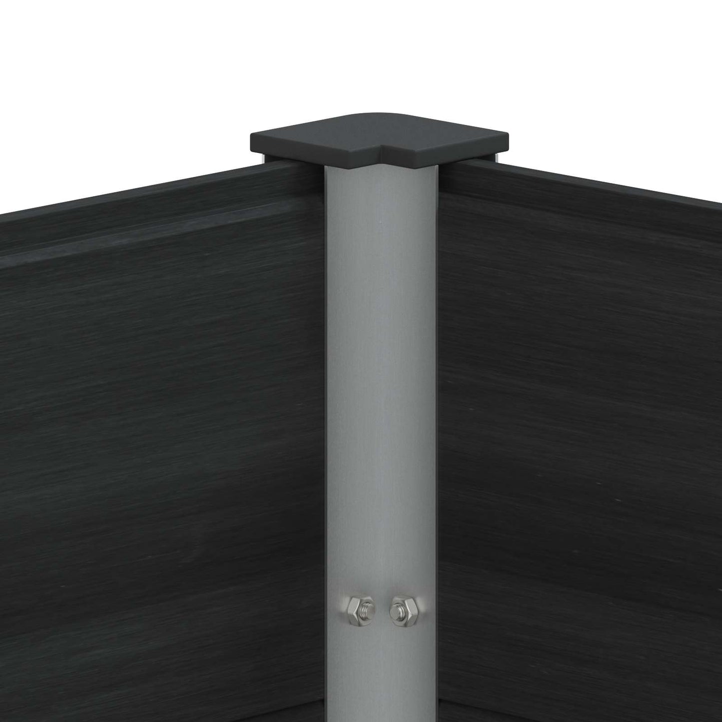 vidaXL Garden Raised Bed Black 50 x 30 x 36 cm WPC and Aluminium 6