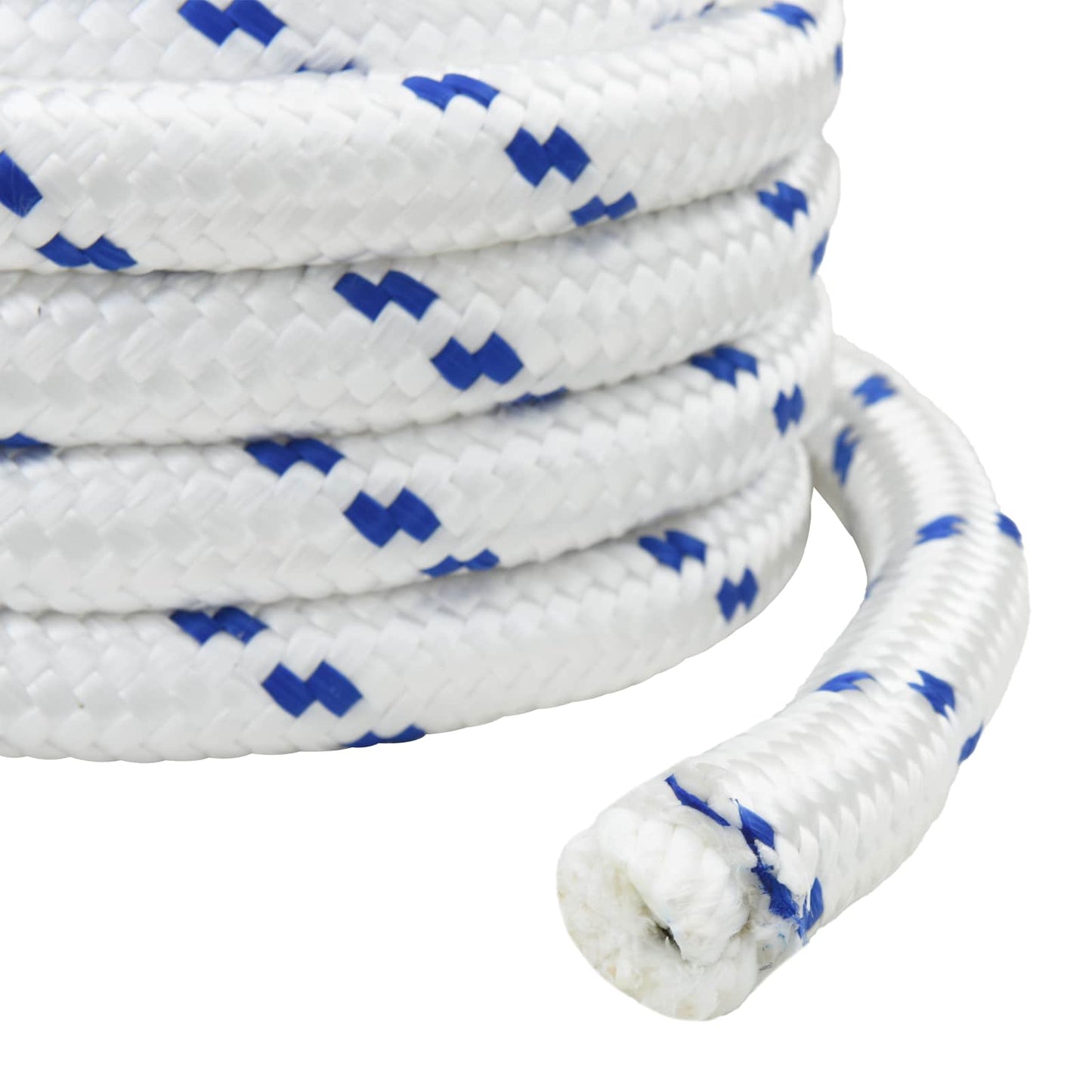 vidaXL Boat Rope 4 mm 10 m White and Blue 6