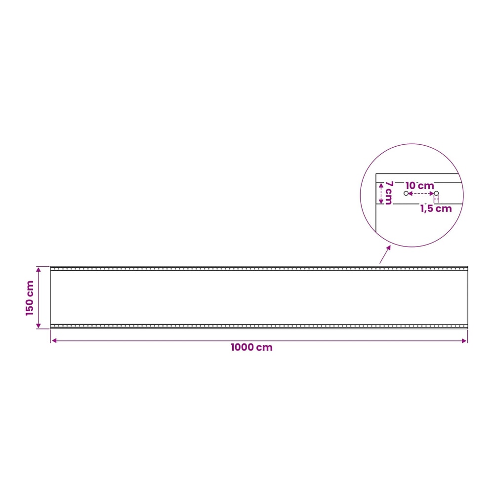 Tarpaulin with Eyelets 260 gsm PE 2 pcs Green Width 1.5 m 10 m